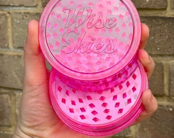 XL 90mm Pink Grinder Plastic No Magentic Rolling Accessory Shark Teeth Kitchen Grinder