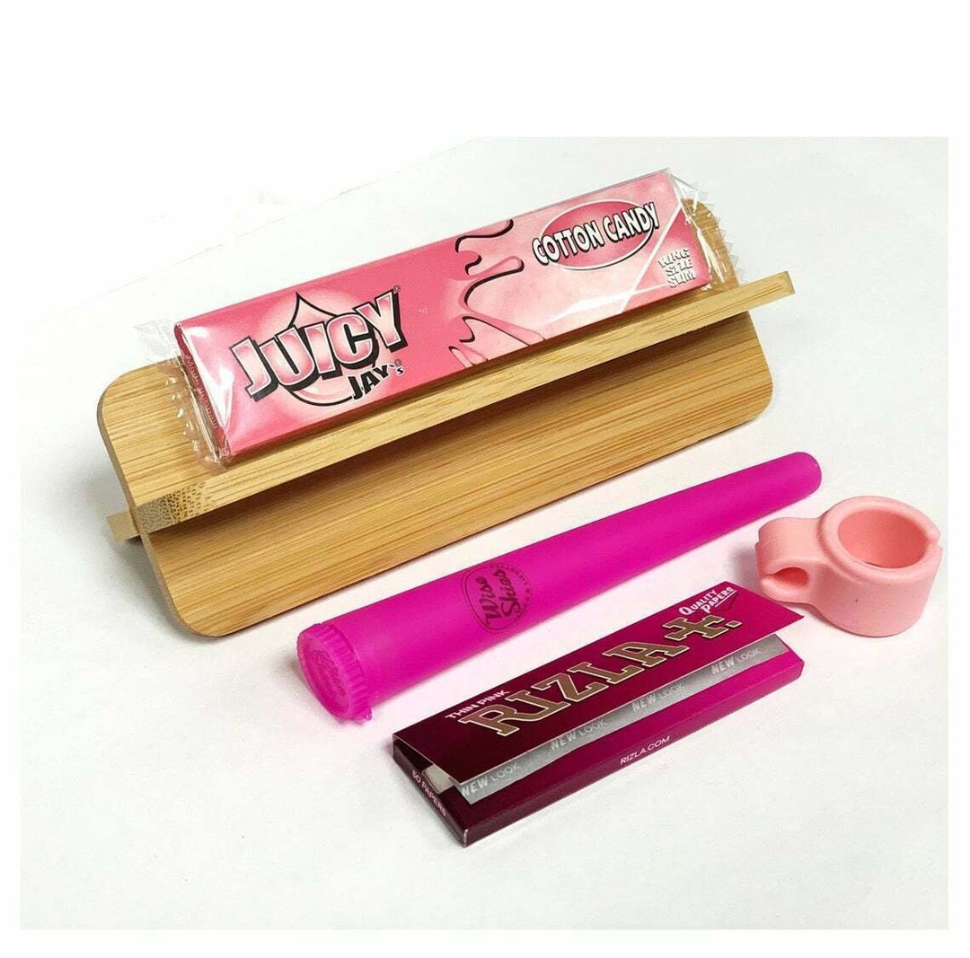 Rolling Cradle Gift Set Rizla Pink Rolling Papers, Juicy Jay Rolling