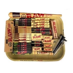 HUGE RAW Jumbo Rolling Tray Set Custom Handmade Bundle Package