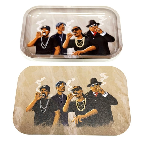 Rappers Medium Rolling Tray Metal Rolling Accessories Magnetic Lid Cover Gift Accessories Gift