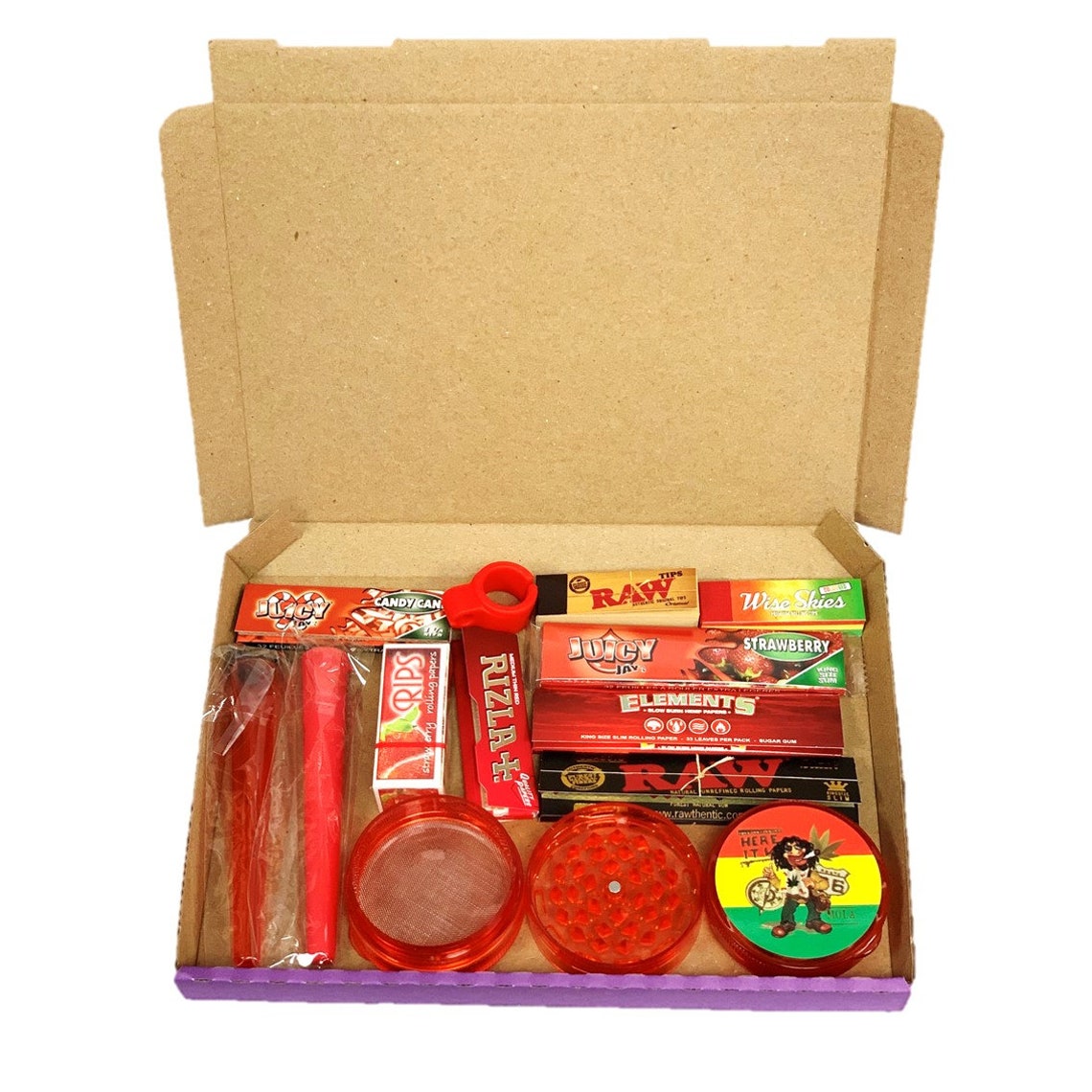 Red Smoking Set Rolling Paper Set / Element Rolling Papers Etsy UK