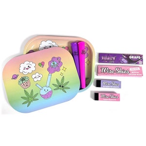 Niedliches Rolling Tray & Cover Set Doob Tube Zigarettenpapier Zubehör Deckel Geschenk