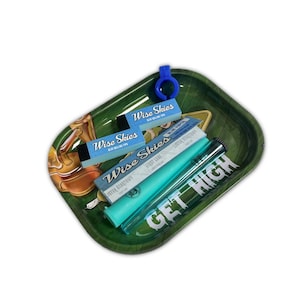Blue Get High Rolling Tray Set Doob Tube Cone Holder Rollpapiere Spitzenhalter
