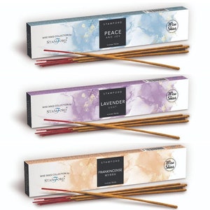 3 Pack of Natural Vegan Incense Sticks Calming Christmas Gifts Stocking Fillers Dhoop Made in India