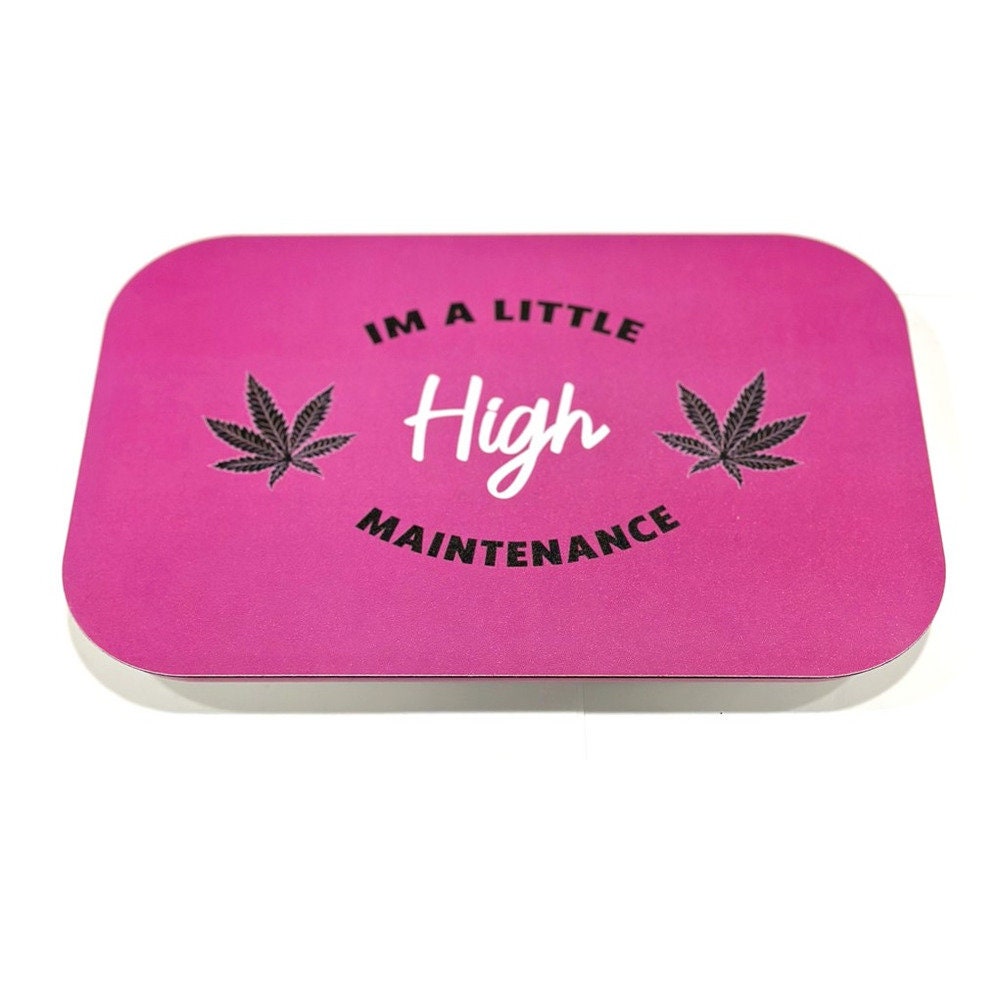 Im a Little High Maintenance Rolling Tray Pink Rolling Tray Rolling Paper  Holder