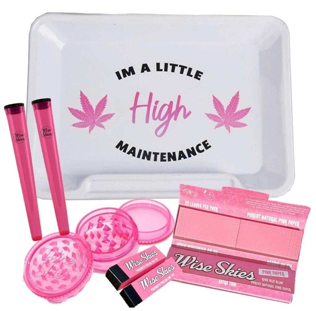 Backwoods Barbie Rolling Tray Cute Pink Glitter Bundle 