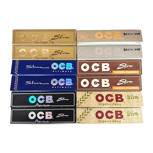 12 x Cartine OCB Cartine OCB Premium Slow Burning Vergini Non Sbiancate Canapa Biologica