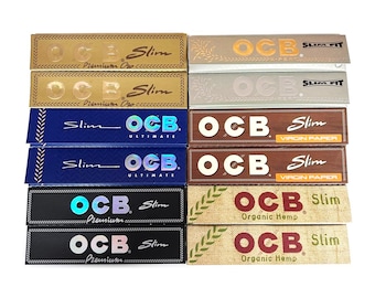 12 x Cartine OCB Premium a combustione lenta, vergini, non sbiancate, biologiche