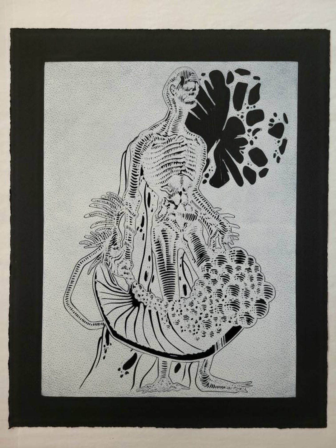 ORPHAN OF KOS Bloodborne Special Edition Handmade Linoprint