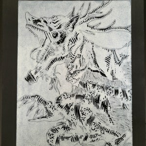 AMELIA - Bloodborne - Special Edition - handmade linoprint