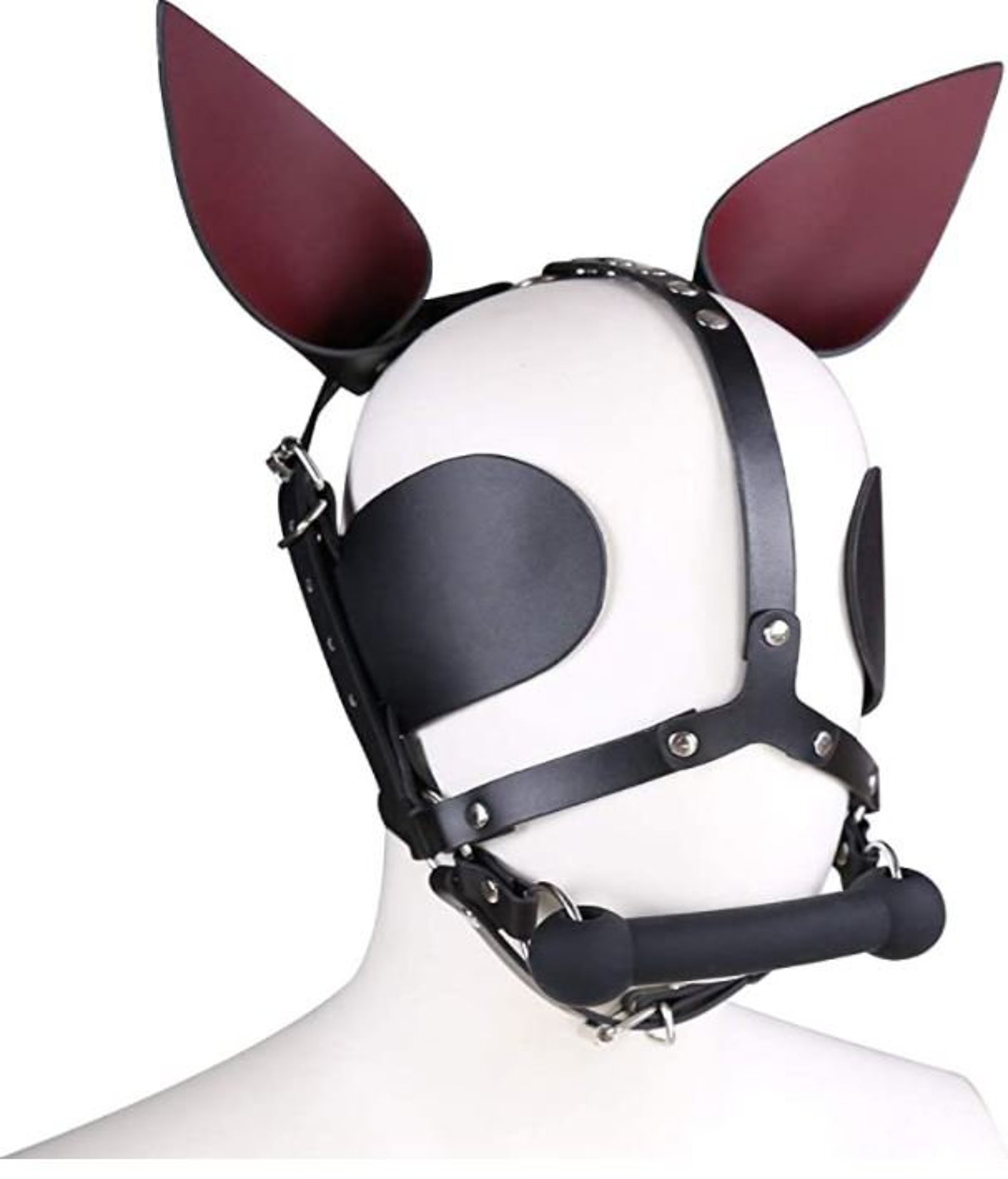 Schwarz spitzeared Hund Knochen Mund Stopfen Augenbedeckung Etsy