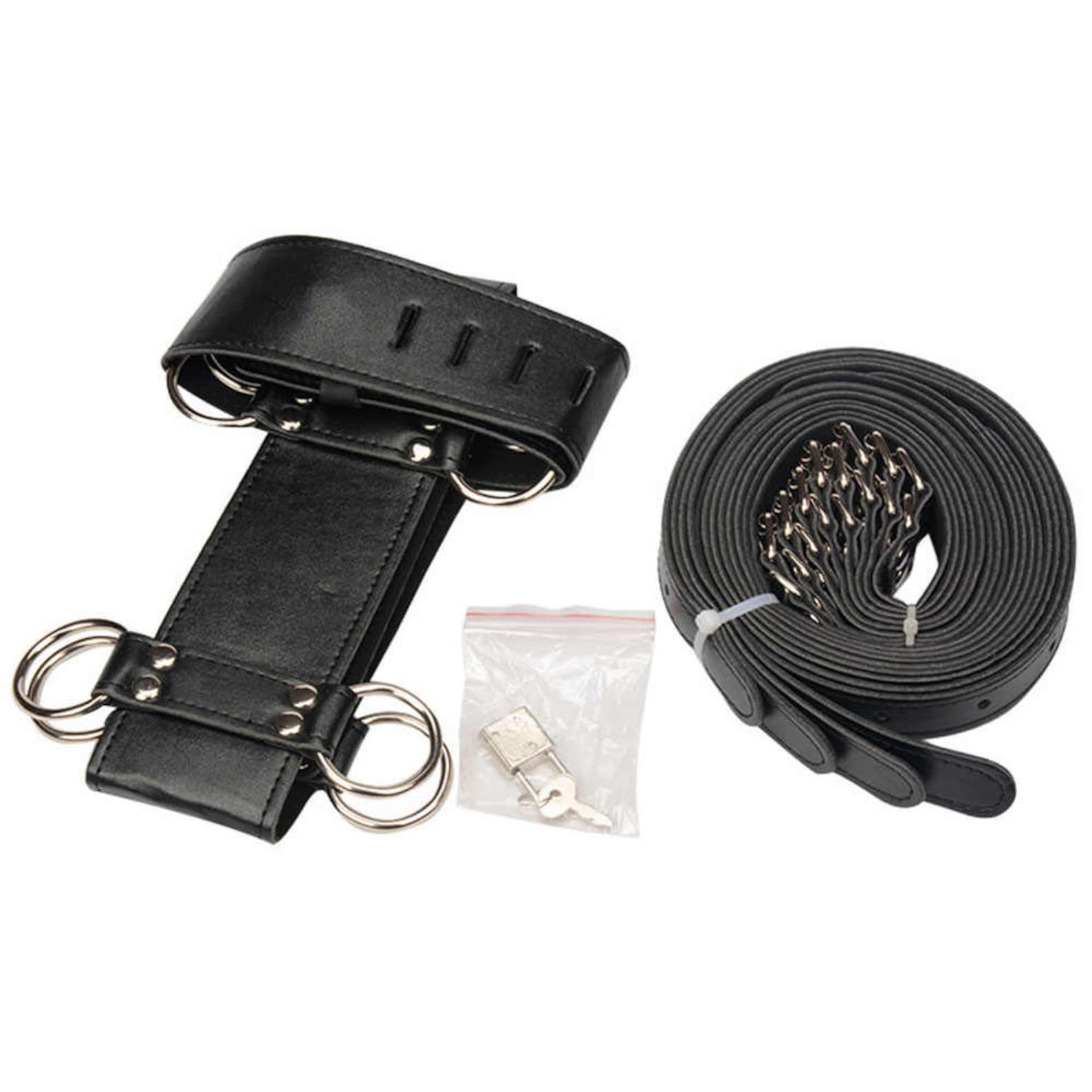 Real Leather Arm Restraints Anti Back Bondage Handcuffs ...