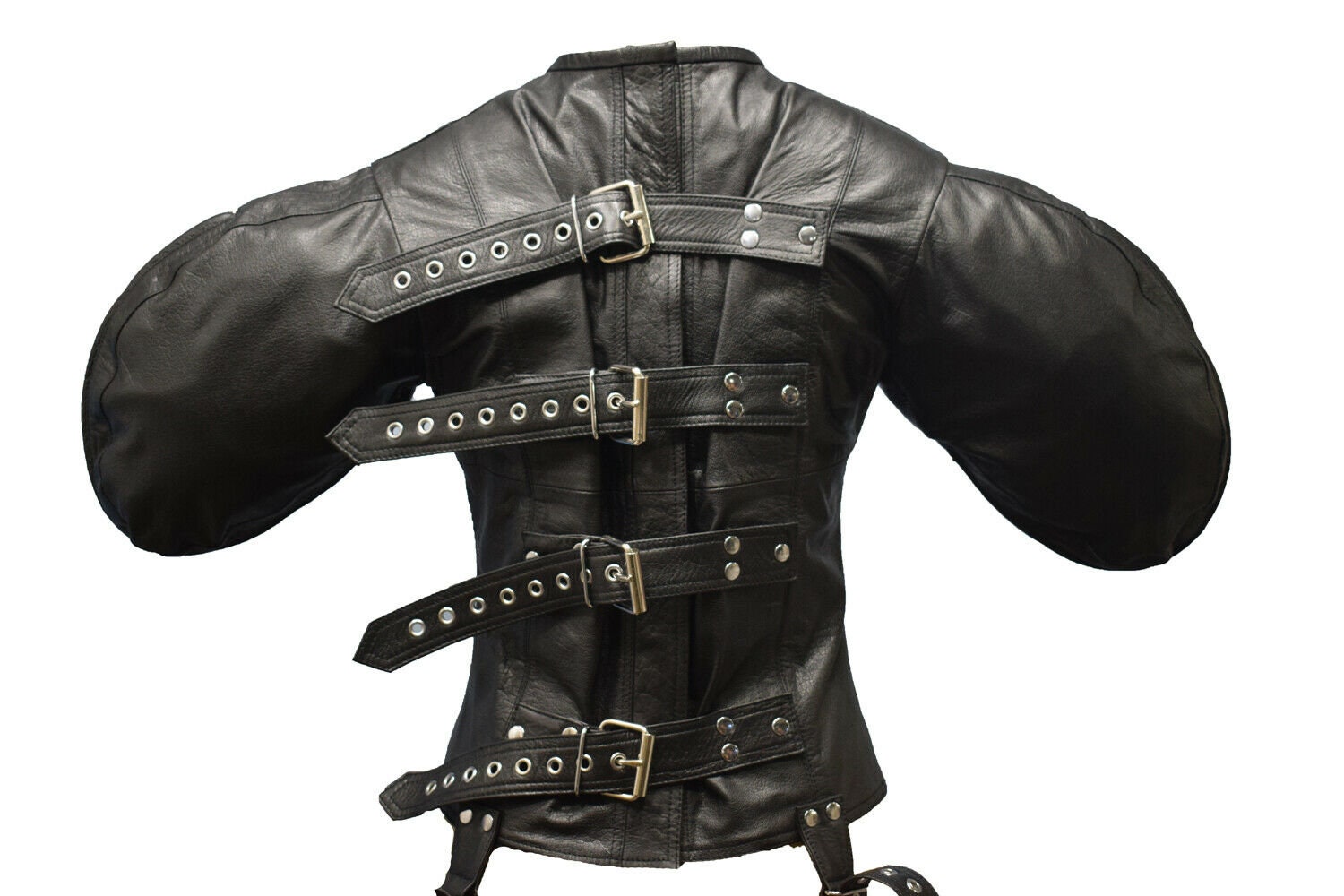 Real Leather Straitjacket With Arm Wing Binder Straight Jacket Etsy