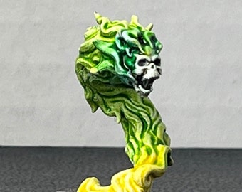 Flaming Skull DND Resin, 28mm Scale Dungeons & Dragons, Pathfinder Tabletop Miniature