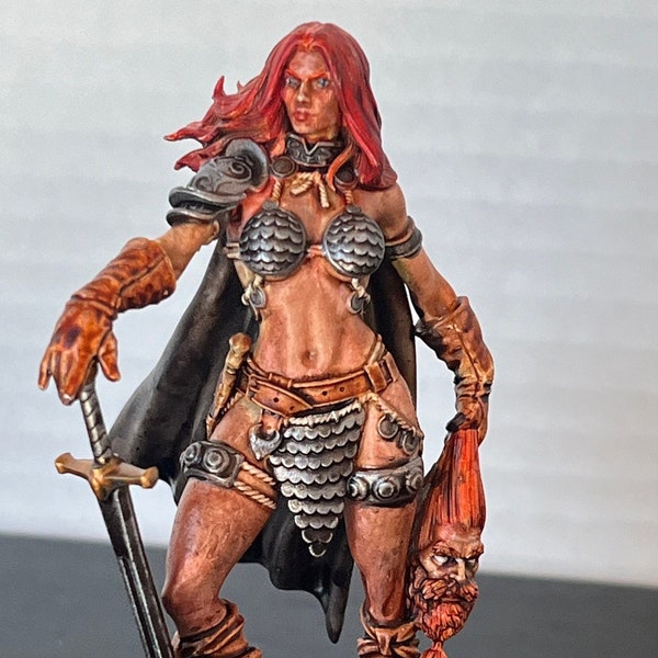 ANYA (Red Sonja)| Female Human Barbarian | Resin | Painted or Unpainted | 32mm and 75mm