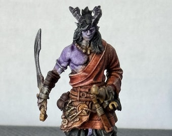 Xarvir Barikdral Tiefling Devil Dealer Bard Rogue Miniature | D&D