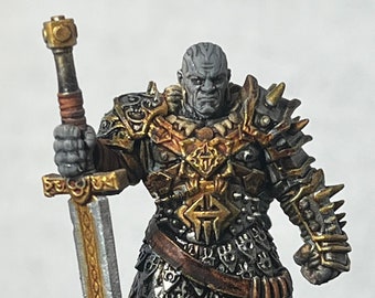 Goliath Male Barbarian / Fighter DND, 28mm Scale Dungeons & Dragons, Pathfinder Tabletop Miniature