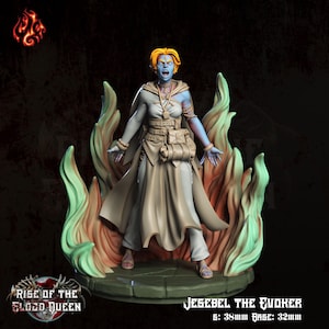 Jesebel the Evoker | Wizard | Resin | Painted or Unpainted | 32mm