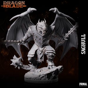 Saghull | Draconian Warrior | Resin | Painted or Unpainted | 32mm and 75mm