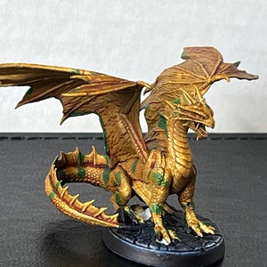 Bronze Dragon Wyrmling DND Resin 28mm Scale Dungeons & Dragons, Pathfinder Tabletop Miniature