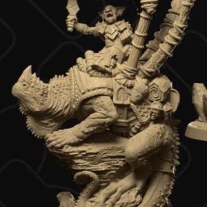 Goblin Rider | Painted or Unpainted | 32mm and 75mm