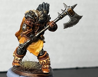 Orc Orog / Half-orc Fighter Barbarian DND Resin 28mm Scale Dungeons & Dragons, Pathfinder Tabletop Miniature