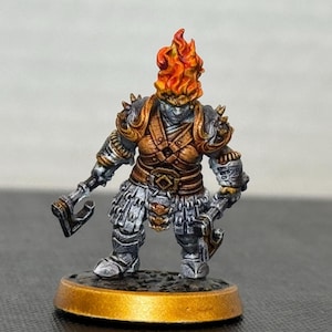 Dwarven Fire Soldier (female) | Resin | Painted or Unpainted | 32mm and 75mm