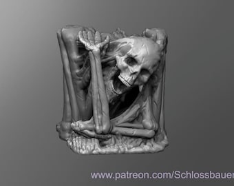Gelatinous Cube Skeleton | Resin | Painted or Unpainted | 32mm