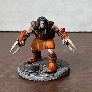 Half-orc Wereboar Anchorite of Talos DND Resin 28mm Scale Dungeons & Dragons, Pathfinder Tabletop Miniature