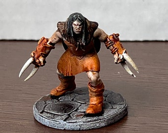 Half-orc Wereboar Anchorite of Talos DND Resin 28mm Scale Dungeons & Dragons, Pathfinder Tabletop Miniature