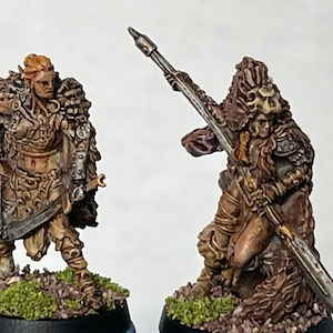 Human / Elf Fighter Barbarian cultist X2 DND CMON Wizkids, 28mm Scale Dungeons & Dragons, Pathfinder Tabletop Miniature