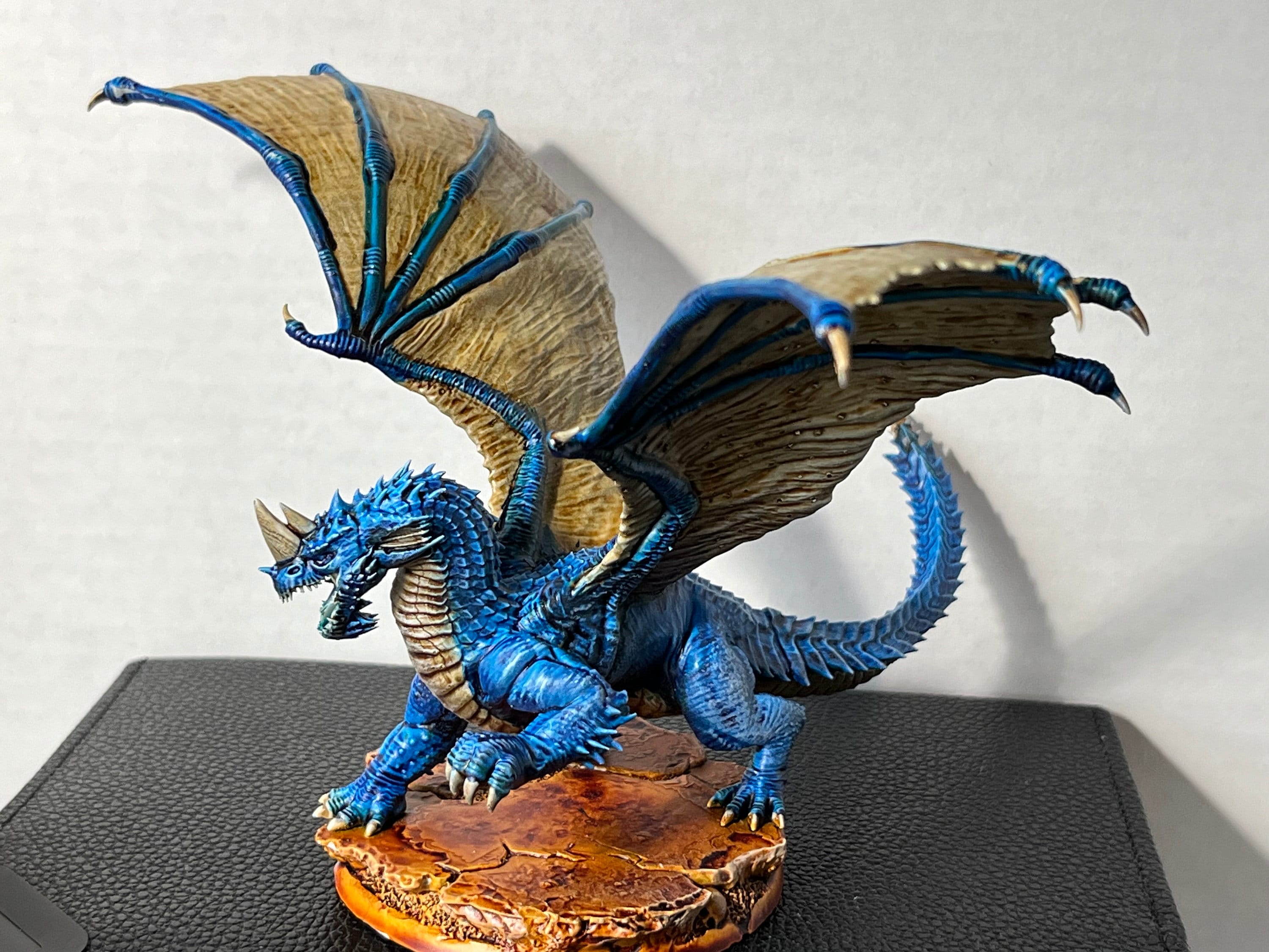 ブルードラゴン｜成体ドラゴン｜塗装済み＆未塗装｜32mm - Etsy 日本