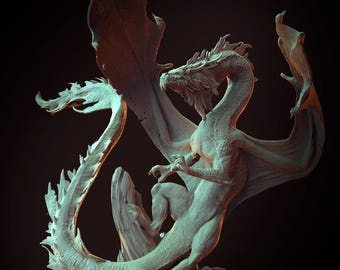 Old Dragon | Dragon | Resin | Painted or Unpainted | 32mm