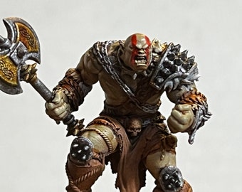 Bhorlock | Orc Barbarian Bhorlock| Resin | Painted or Unpainted | 32mm