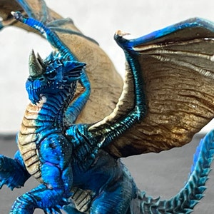 Blue Dragon Wyrmling DND Resin 28mm Scale Dungeons & Dragons, Pathfinder Tabletop Miniature