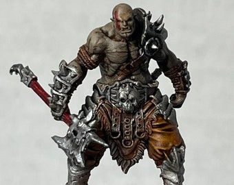 Orc Orog / Half-orc Fighter Barbarian DND Resin 28mm Scale Dungeons & Dragons, Pathfinder Tabletop Miniature