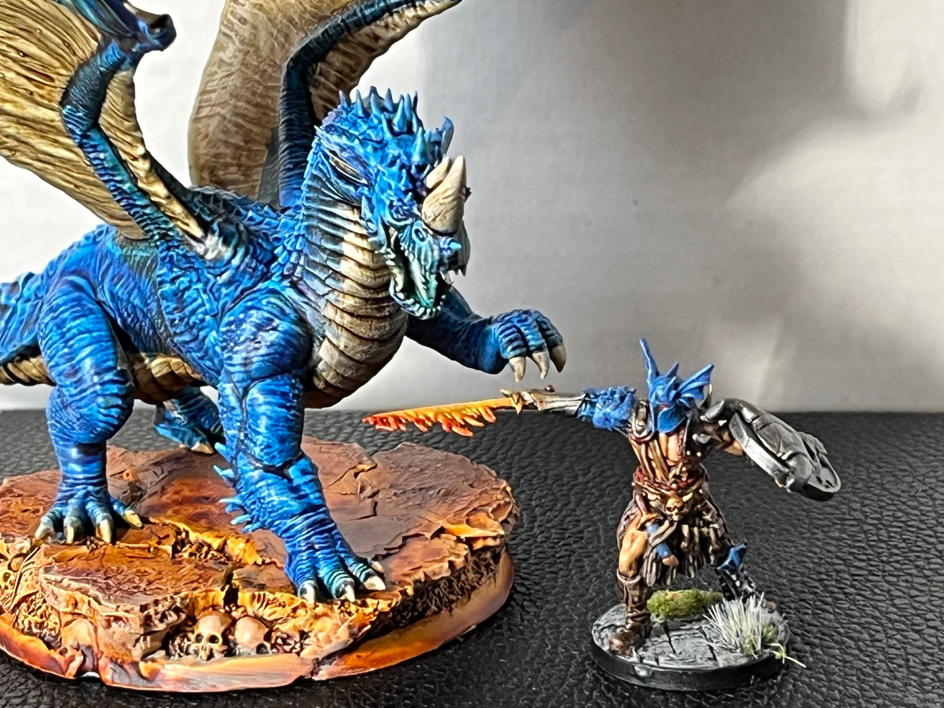 ブルードラゴン | 大人用ドラゴン | 塗装済み・未塗装 | 32 mm - Etsy 日本