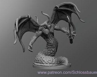 Xerfilstyx | Snake Demon | Resin | Painted or Unpainted | 32mm
