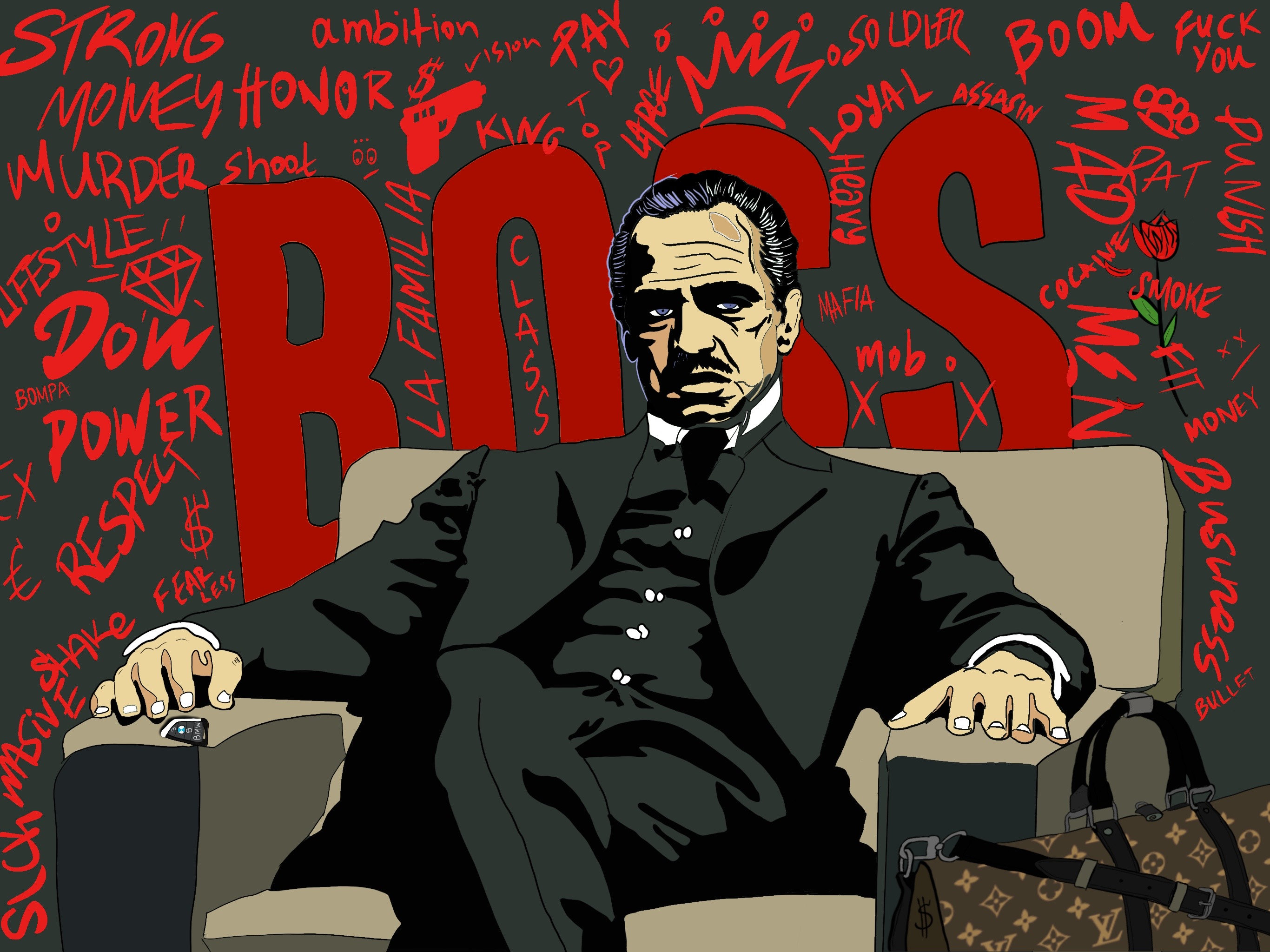 Don Corleone / Godfather / Digital Art Form / Illustration - Etsy