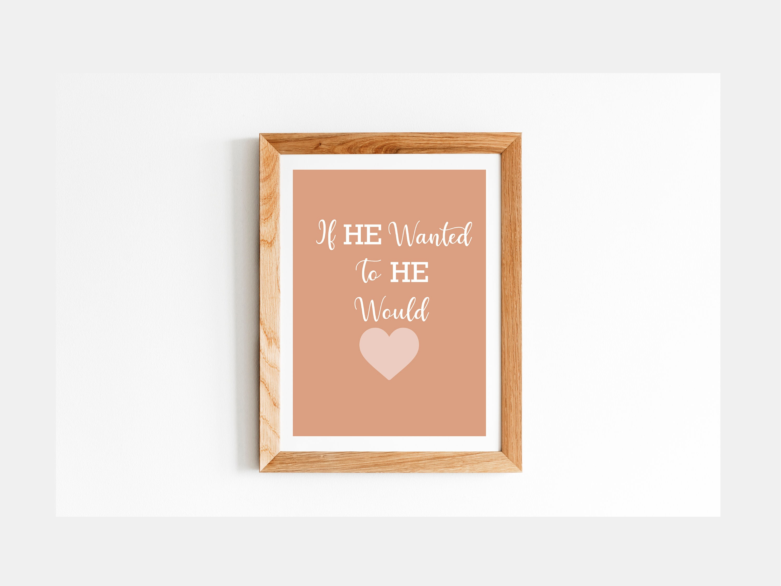 Positive printable poster If he wanted to he would Etsy