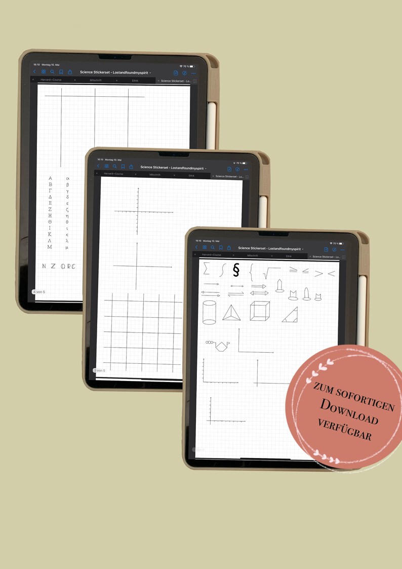 Basic Science GoodNotes Sticker Set Etsy.de