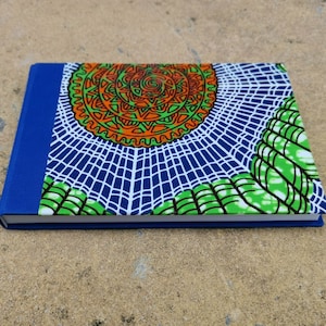 Handmade African wax cotton notebook