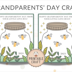 Bricolage pour la fête des grands-parents | Imprimable grands-parents | Artisanat d'empreintes de main pour grands-parents | Journée des grands-parents de bébé | Fête des grands-parents des tout-petits