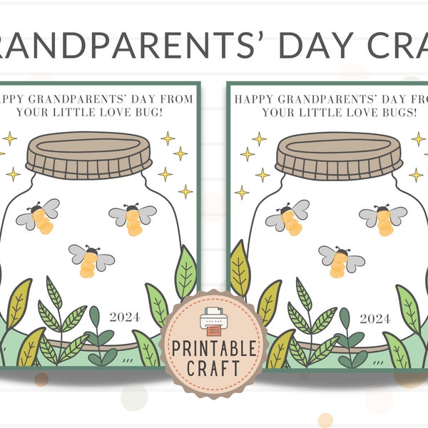 Grandparents Day Craft | Grandparents Printable | Handprint Craft for Grandparents | Baby Grandparents Day | Toddler Grandparents Day