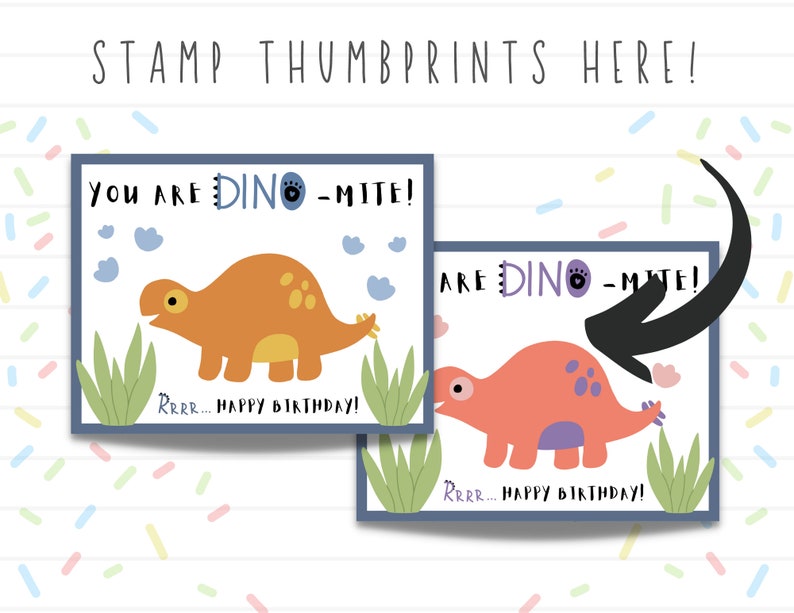 Birthday Thumbprint Craft Birthday Handprint Art Birthday Card Craft ...