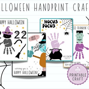 Halloween Handprint Craft Bundle Toddler Halloween Printable - Etsy