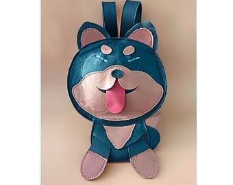Samurai Hund - Rucksack für Kinder, Kinderrucksäcke - Tiere, personalisierte Babygeschenke, Custom Made Tiere Rucksäcke, coole Geburtstagsgeschenke