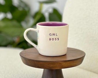 Girl Boss Mug - Feminist Ceramic Mug - Handmade Ceramic Mug - Unique Ceramic Mug - Businesswoman Gift - Feminist Ceramic Mug - Feminist Cup