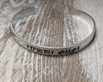 Custom Hand Stamped Cuff Bracelet