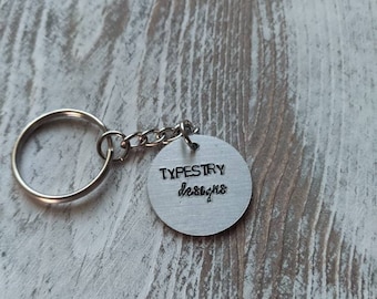 Custom Hand Stamped Keychain